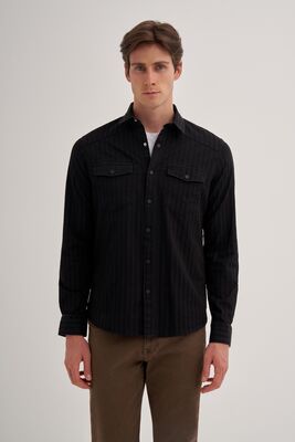 Cazador - CAZ 2706 DENIM GÖMLEK BLACK WASH