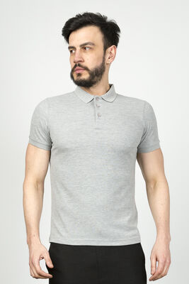 Cazador - CAZ 4613 POLO PİKE T-SHIRT GRI MELANGE