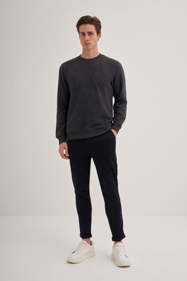 Cazador - CAZ 5621 SELANIK SWEAT SIYAH MELANJ