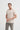 Slim Fit Bisiklet Yaka Ekose Dokulu Tişört - Bej