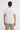 Slim Fit Bisiklet Yaka Ekose Dokulu Tişört - Ekru