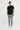 Slim Fit Bisiklet Yaka Ekose Dokulu Tişört - Siyah